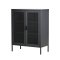 Misha Sideboard 2 Glastüren schwarz.