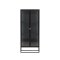 Garis vitrineskap 2 glassd�rer svart.