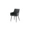 Comfort spisestuestol med armln PU kunstlder sort.
