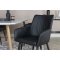 Comfort spisestuestol med armln PU kunstlder sort.