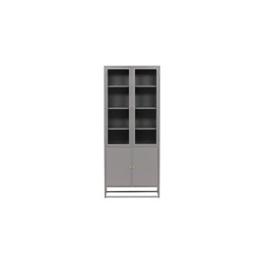 Bakal Vitrinenschrank 2 Glast�ren, 2 Standardt�ren grau.