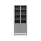 Bakal Vitrinenschrank 2 Glast�ren, 2 Standardt�ren grau.