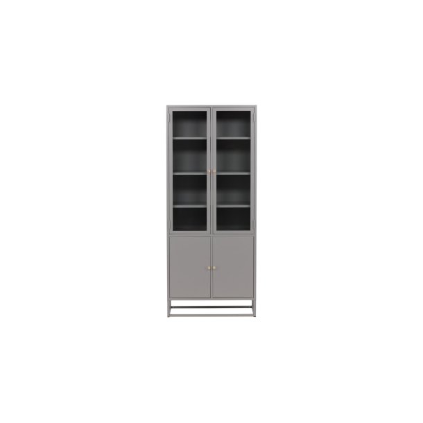 Bakal Vitrinenschrank 2 Glast�ren, 2 Standardt�ren grau.