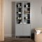 Bakal Vitrinenschrank 2 Glast�ren, 2 Standardt�ren grau.