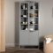 Bakal Vitrinenschrank 2 Glast�ren, 2 Standardt�ren grau.