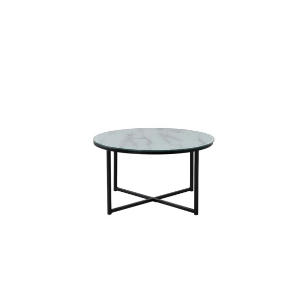 Rock sofabord 80cm hvid.