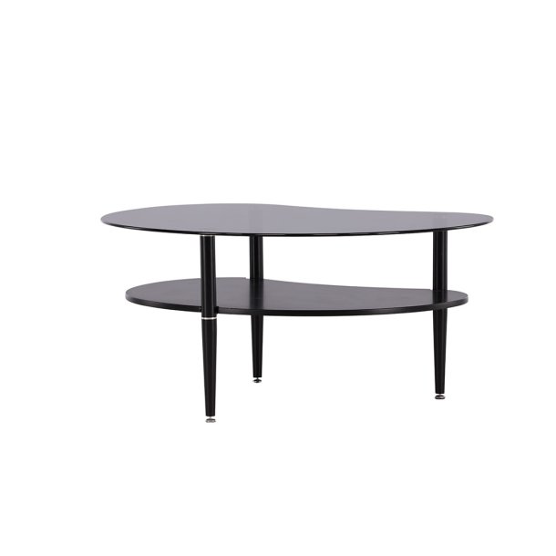 Egg Couchtisch 1 Regal schwarz.