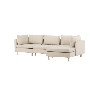 Zero sofa chaiselong sofa hyrevendt beige.