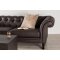 tran sofa 3 personers PU kunstlder brun.
