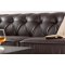 tran sofa 3 personers PU kunstlder brun.