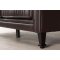 tran sofa 3 personers PU kunstlder brun.
