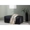 Palermo Pouf PU Kunstleder schwarz.