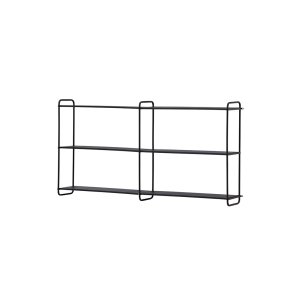LyonB Regal Wandhngend 3 Regale schwarz.