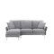 Toulouse sofa sofa z szezlongiem lewostronna szara.