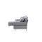 Toulouse sofa sofa z szezlongiem lewostronna szara.