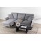 Toulouse sofa sofa z szezlongiem lewostronna szara.