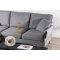 Toulouse sofa sofa z szezlongiem lewostronna szara.