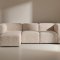 Cubic poef beige.