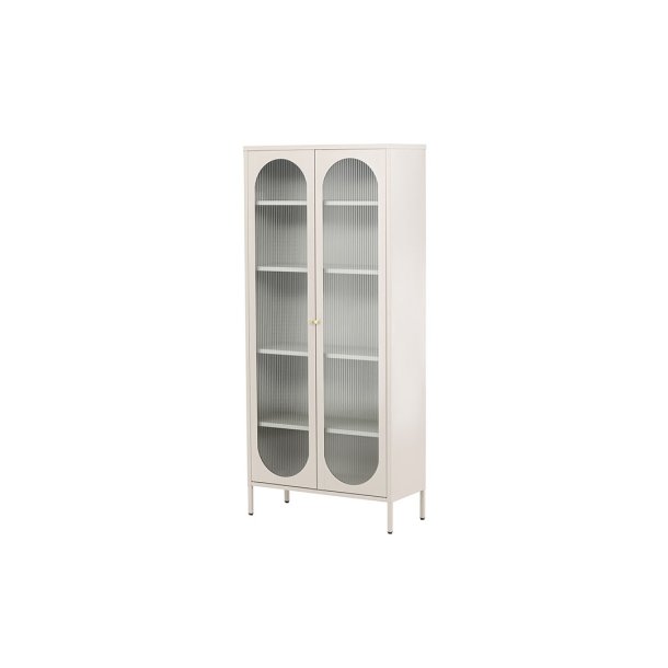 Lima vitrineskab 2 lger beige.