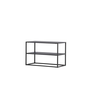 Curitiba Schuhschrank Metall 2 Regale schwarz.