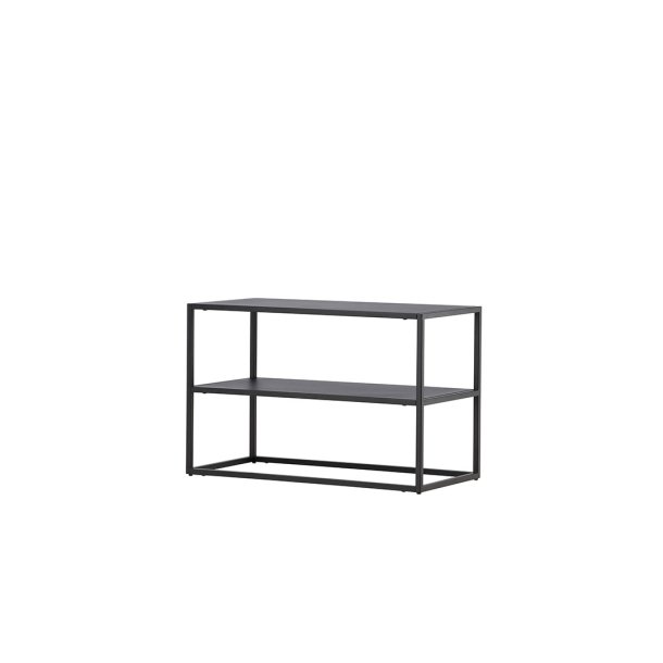 Curitiba Schuhschrank Metall 2 Regale schwarz.