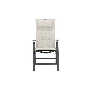 Coj&iacute;n de jard&iacute;n Cus para silla de 5 posiciones color blanco roto.