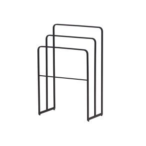 Drammen wieszak ścienny stalowy wieszak na ręczniki czarny.