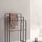 Drammen Wandgarderobe Handtuchhalter Stahl schwarz.