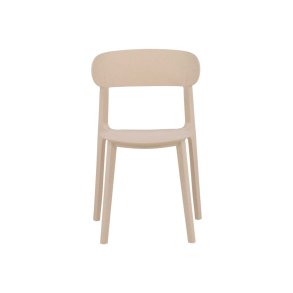 stol Esszimmerstuhl Kunststoff beige.
