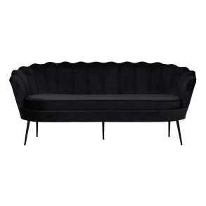 Nice sofa 3 seter velour svart.