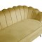 Nice sofa 3 personers velour karry gul.