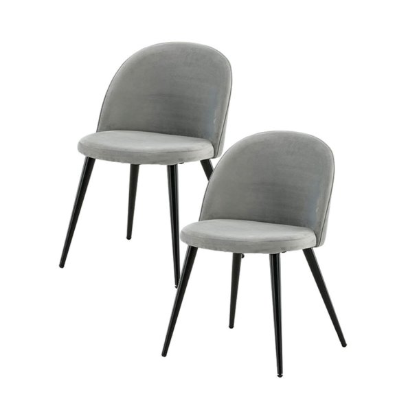 Skagen spisestuestol velour gr,sort.