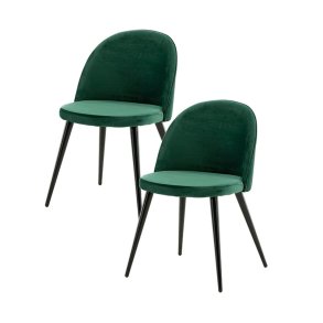 Skagen spisestuestoler velour grnn,svart.