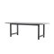 Oslo ensemble pour salle � manger table � manger 100x220 cm noir et 6 chaises Skagen boucl� beige.