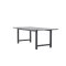 Oslo ensemble pour salle � manger table � manger 100x220 cm noir et 6 chaises Skagen boucl� marron.