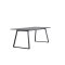 Malaga ensemble pour salle � manger table � manger 90x200 cm gris fonc� et 6 chaises Skagen boucl� beige.