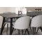 Malaga spisegrupper spisebord  90x200cm mrk gr og 6 Skagen stol velour gr.