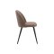 Oslo ensemble pour salle � manger table � manger 100x220 cm noir et 6 chaises Skagen boucl� marron.