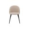 Tilst ensemble pour salle � manger table effet marbre noir 90x160 et 4 chaises boucl� beige.