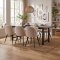 Oslo ensemble pour salle � manger table � manger 100x220 cm noir et 6 chaises Skagen boucl� beige.