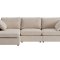 Lux sofa z szezlongiem prawostronna lub lewostronna, w komplecie 2 poduszki, beżowa.