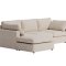 Lux sofa z szezlongiem prawostronna lub lewostronna, w komplecie 2 poduszki, beżowa.