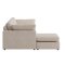 Lux sofa z szezlongiem prawostronna lub lewostronna, w komplecie 2 poduszki, beżowa.