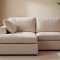 Lux sofa z szezlongiem prawostronna lub lewostronna, w komplecie 2 poduszki, beżowa.