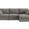 Lux sofa z szezlongiem prawostronna lub lewostronna, w komplecie 2 poduszki, szara.