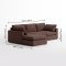 Lux chaiselongsofa h�yre- eller venstrevendt inkl. 2 puter brun.