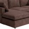 Lux chaise longuesofa rechts- of linkszijdig incl. 2 kussens bruin.