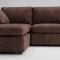 Lux chaise longuesofa rechts- of linkszijdig incl. 2 kussens bruin.