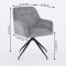 Tokyo Essgruppe Tisch 120x120/160/200cm inkl. 2 Einlegeplatten Eiche naturfarben und 6 Moon St�hle Velours grau.