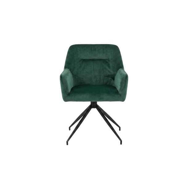 Moon spisestuestol med 360� dreiefunksjon velur gr�nn.